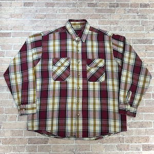 1990s FIVE BROTHER FLANNEL CHECK SHIRT