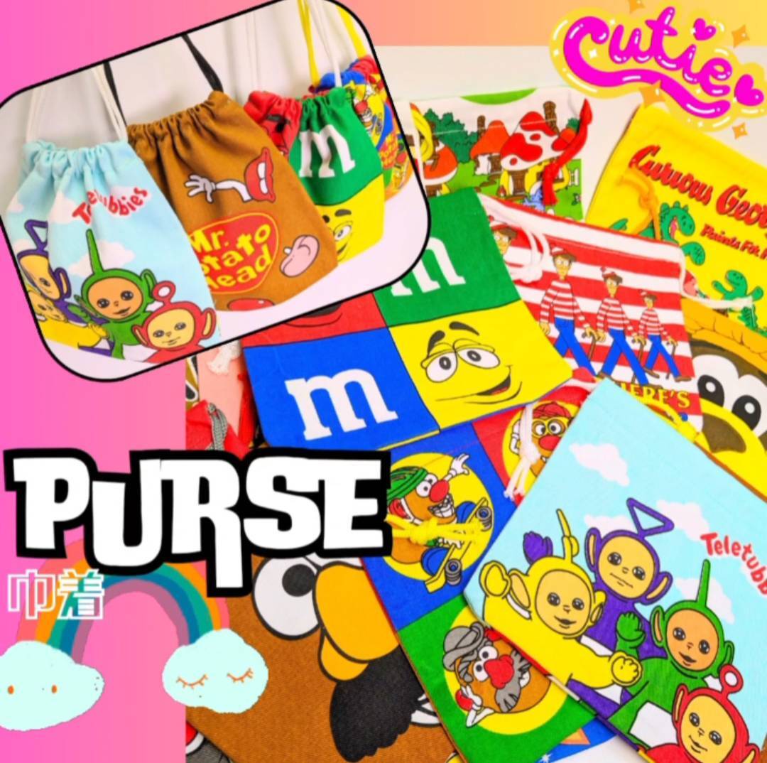 ✨️可愛すぎて何枚も欲しい♡✨️アメリカンキャラクターPURSE【The Powerpuff Girls(パワーパフガールズ)】アメリカンキャラクター巾着袋 〚アメリカン雑貨 アメトイ〛