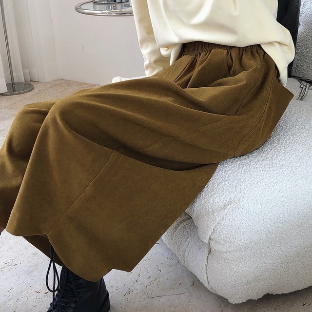 wide cropped pants　10012