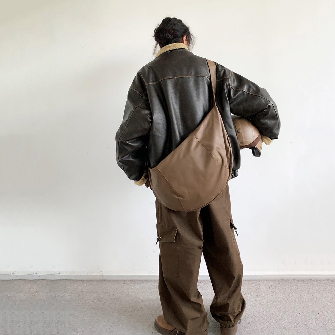 jiwuusレトロ裏ボアレザージャケット 全2色 | mblueshop