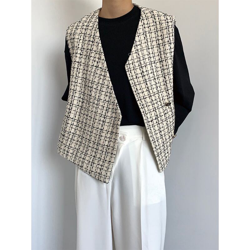 メンズ用トップス・コート・秋と冬・アウター・気質・ベストジャケット・M~3XL