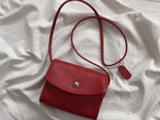 AMERICA 1990’s OLD COACH “Red Leather” shoulder bag