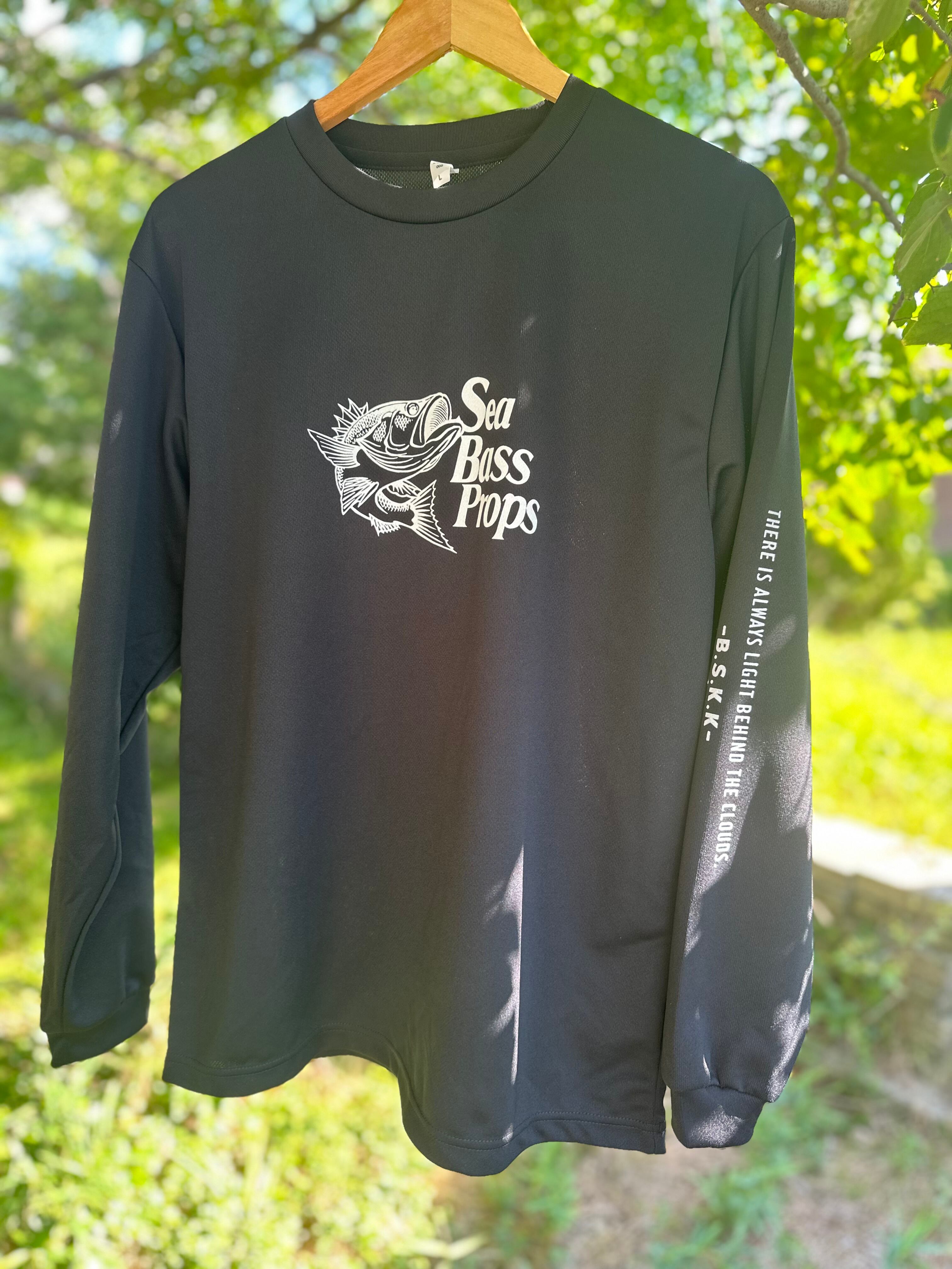 seabassprops×bskk DRY MESH L/S TEE BLACK