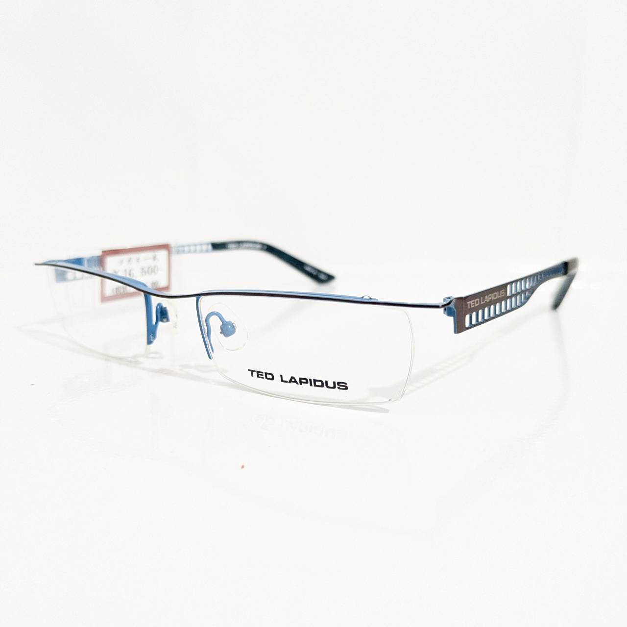 【TED LAPIDUS】スクエアナイロールフレーム ブルー