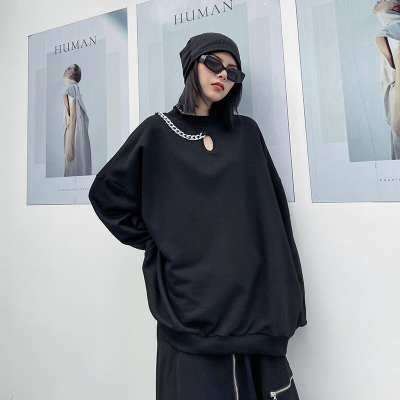 セーター スプリングスタイルルーズラウンドネックプルオーバー 長袖スリーブトップス シャツ ロング 春物 Oネック ラブタオタオダレンハウス64543111728