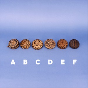 【 ieの焦がし絵 】ブローチ