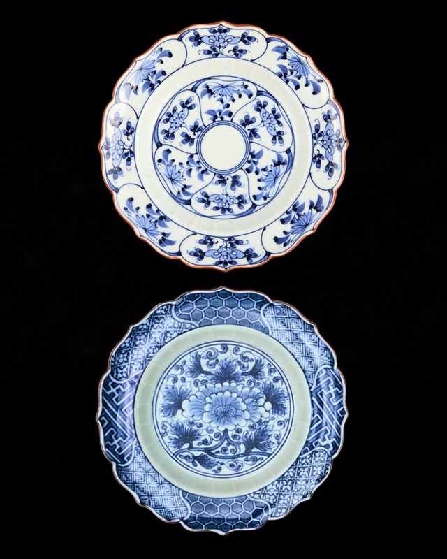 <1122>染付リム縁5寸皿 波佐見焼