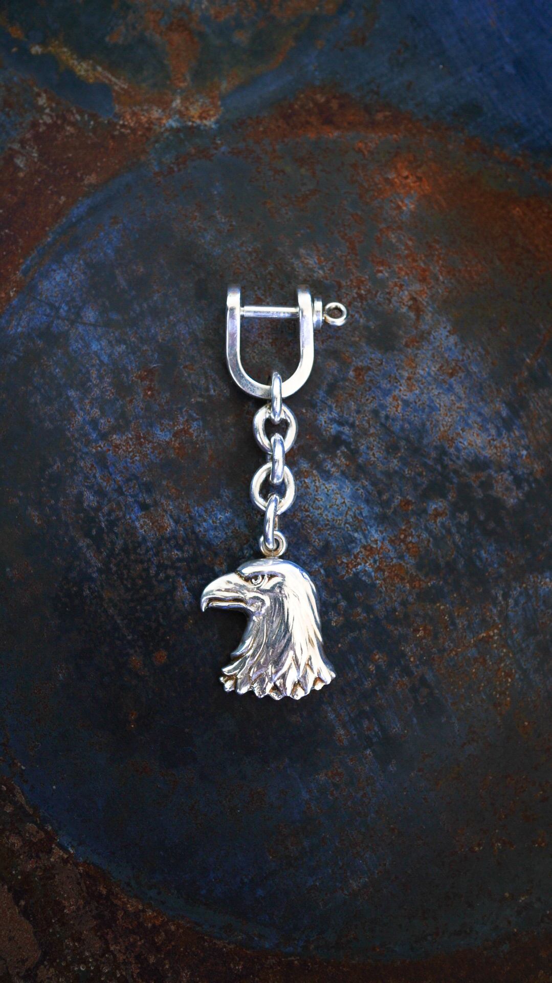 【VINTAGE】TIFFANY&Co. ティファニー イーグルヘッド × シャックル キーリング 《シルバー925 ヴィンテージ オールド メンズ》