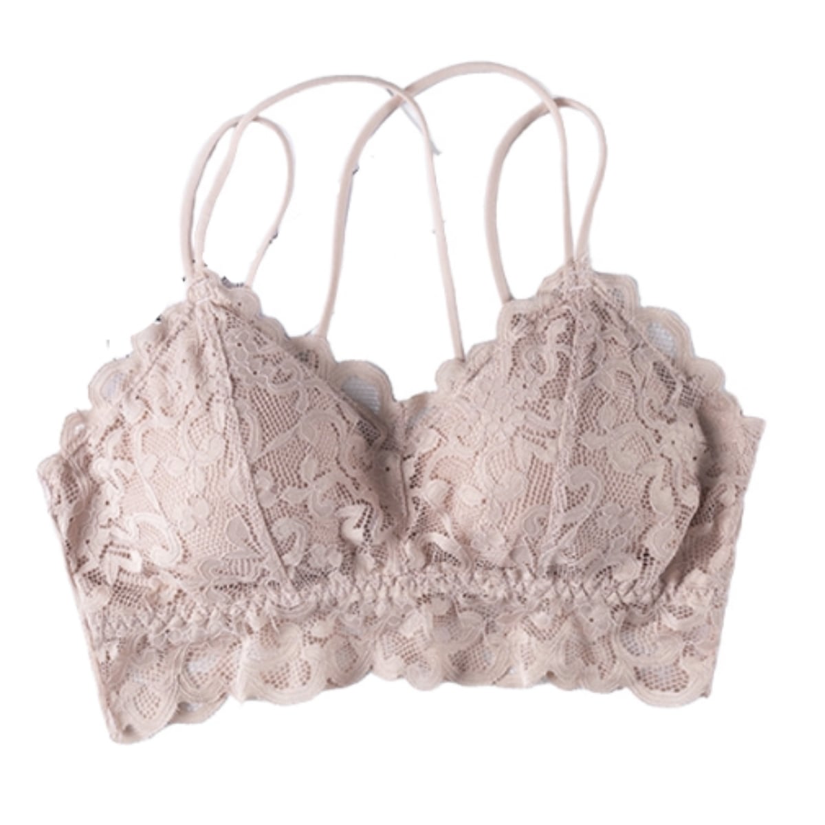 花柄 総レース 後ろホックなし ノンワイヤー ブラジャー | vieColoree