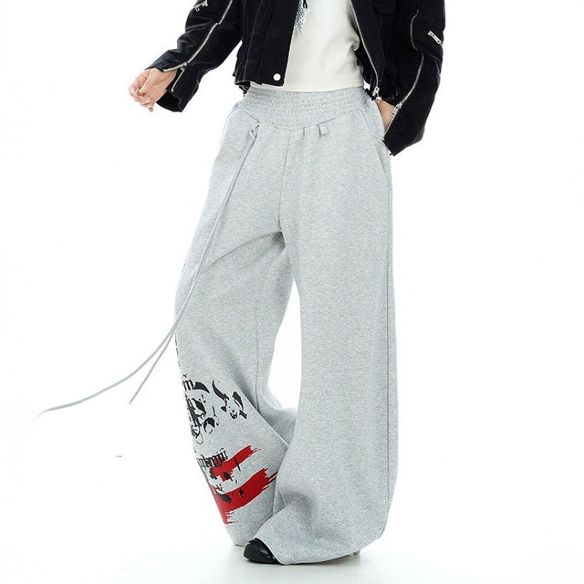 ゴシックレタリングペイントグラフィックパンツ 2col   R02860