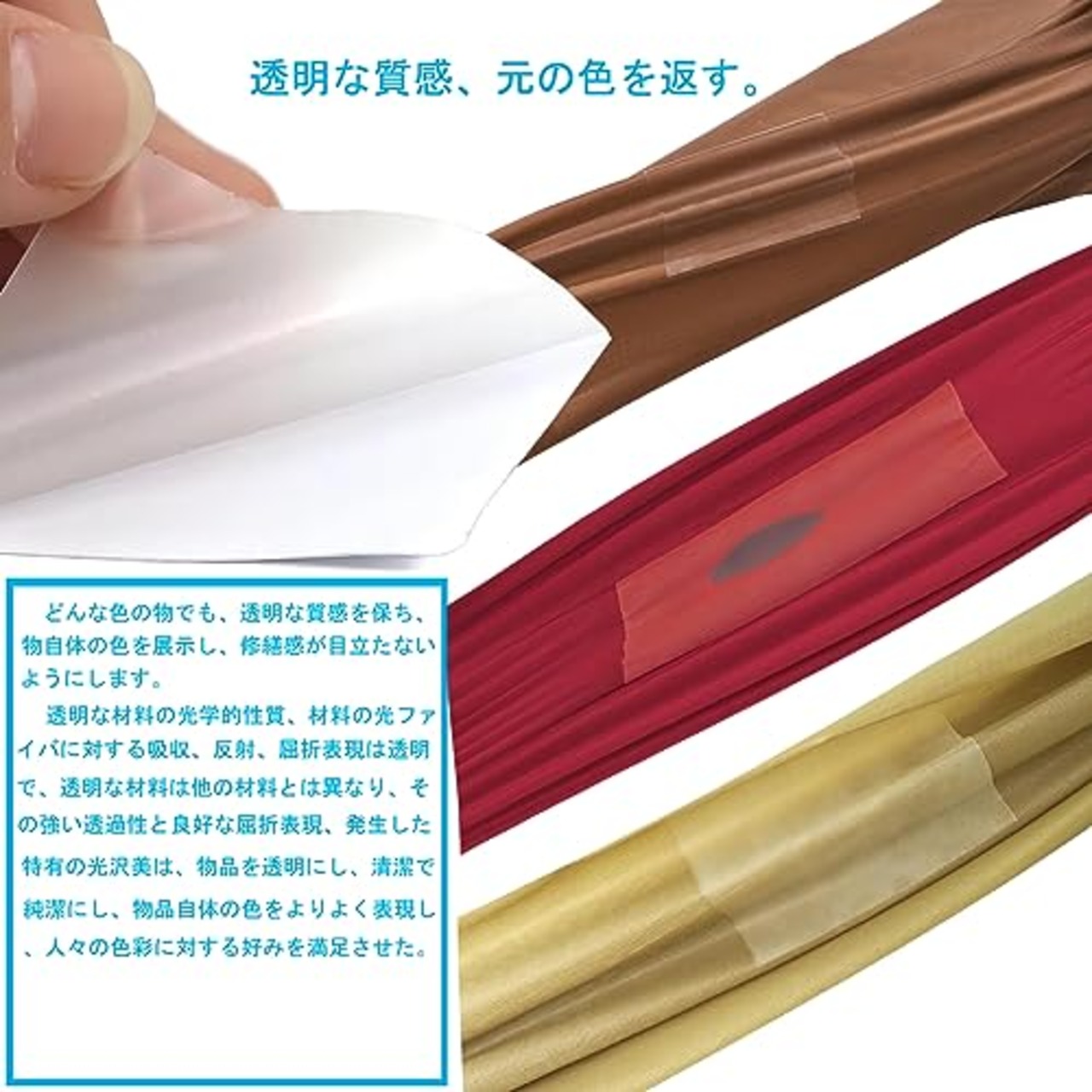 EVYSEAS ビニール補修用テープ ボンド ストームガード 耐熱 防水テープ 高弾性 TPU素材 漏れ防止 穴修理 空気漏れ シームテープ (透明5CM*5CM*25枚)