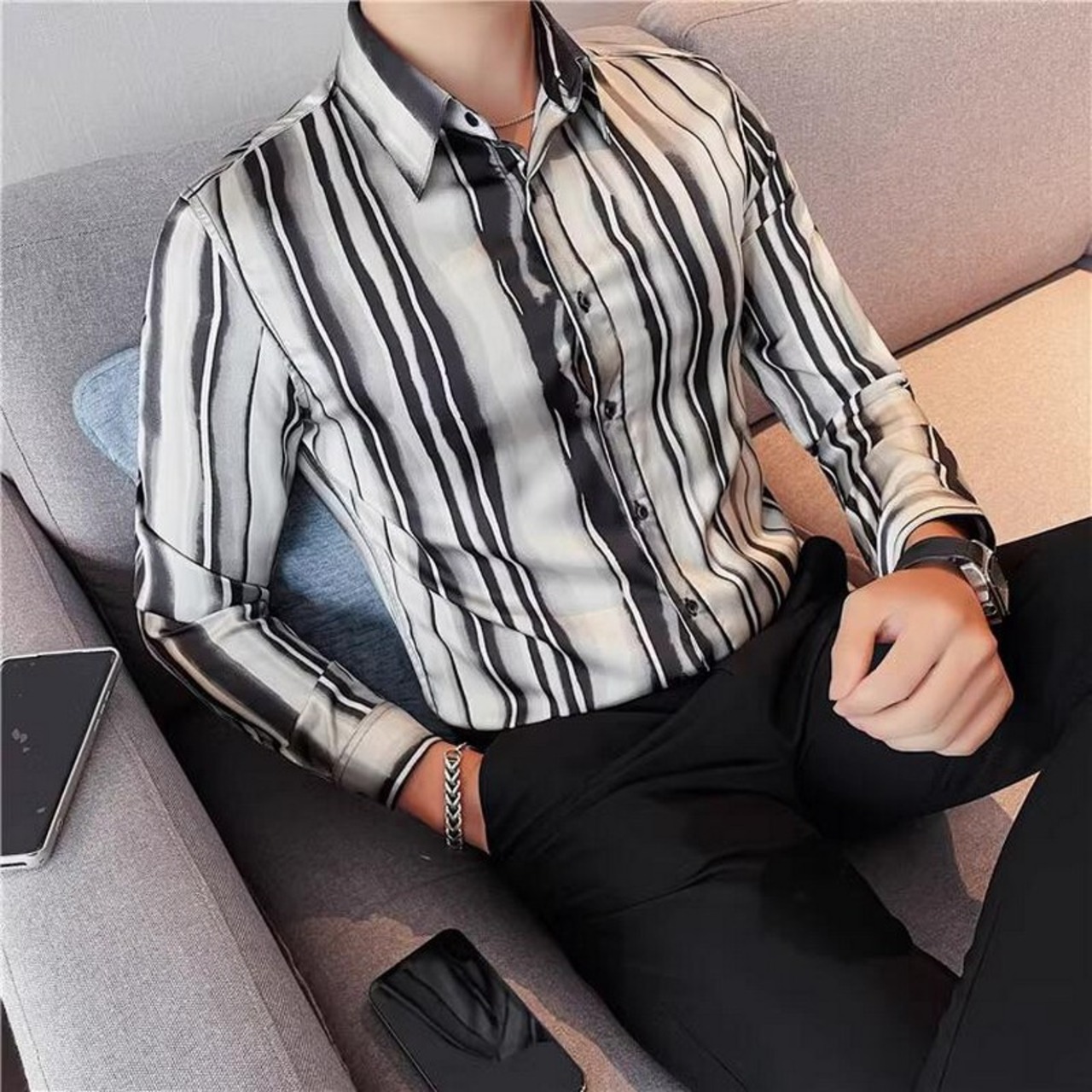 striped shirt tops 00184