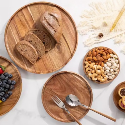 【オーダー品】アカシアウッドサークルﾌﾟﾚｰﾄS  AE355287