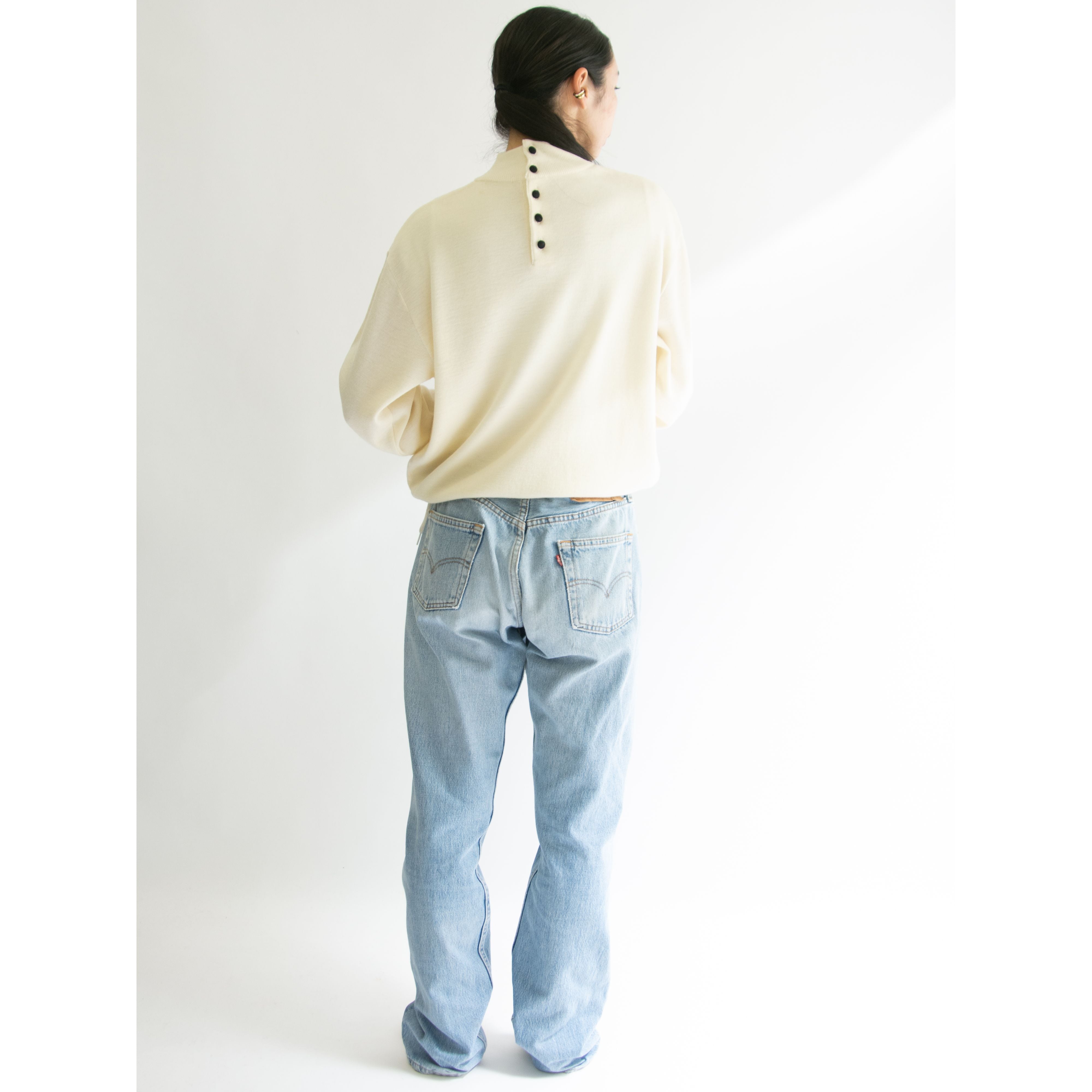 【Unknown Brand】Wool Mock Neck Sweater(ウールモックネックセーター ニットプルオーバー)