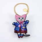刺繍チャームブローチ Kitagishi Yumi / Hooded Mouse