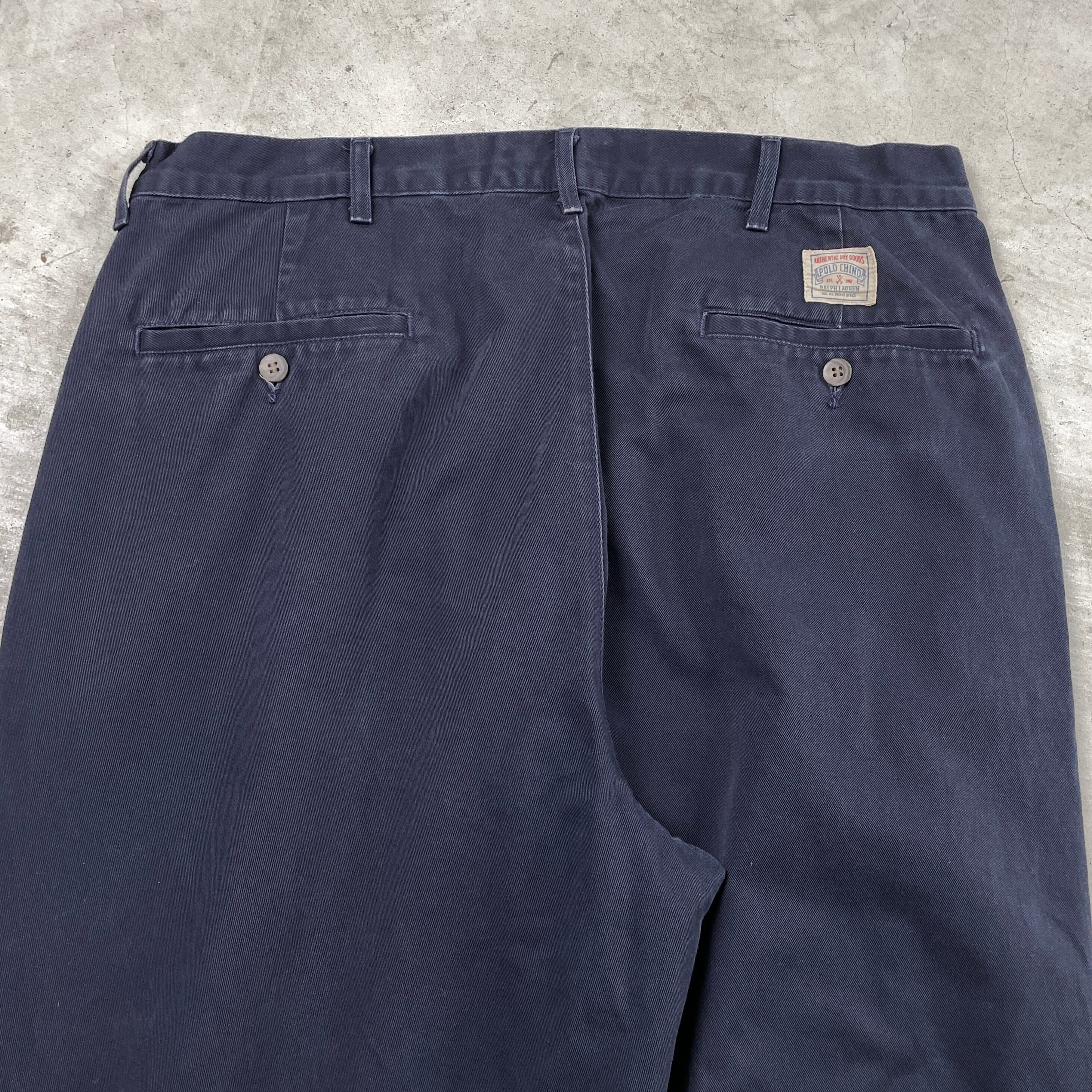 ラ*き様 90s USA製　ネイビー　ポロチノ 90s USA製ラルフローレン ポロチノ ネイビー チノパン