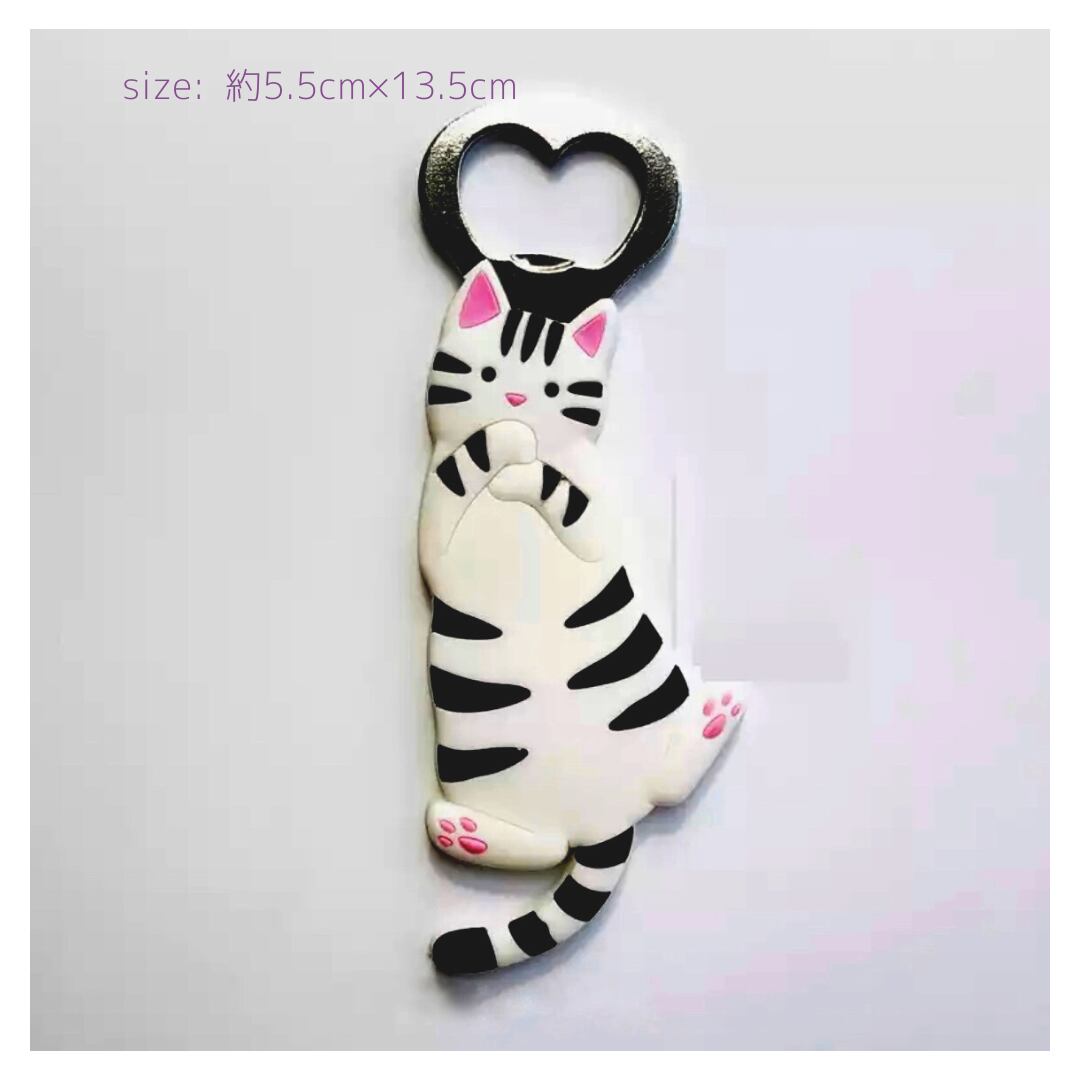 マグネットでくっつくニャンコボトルオープナー