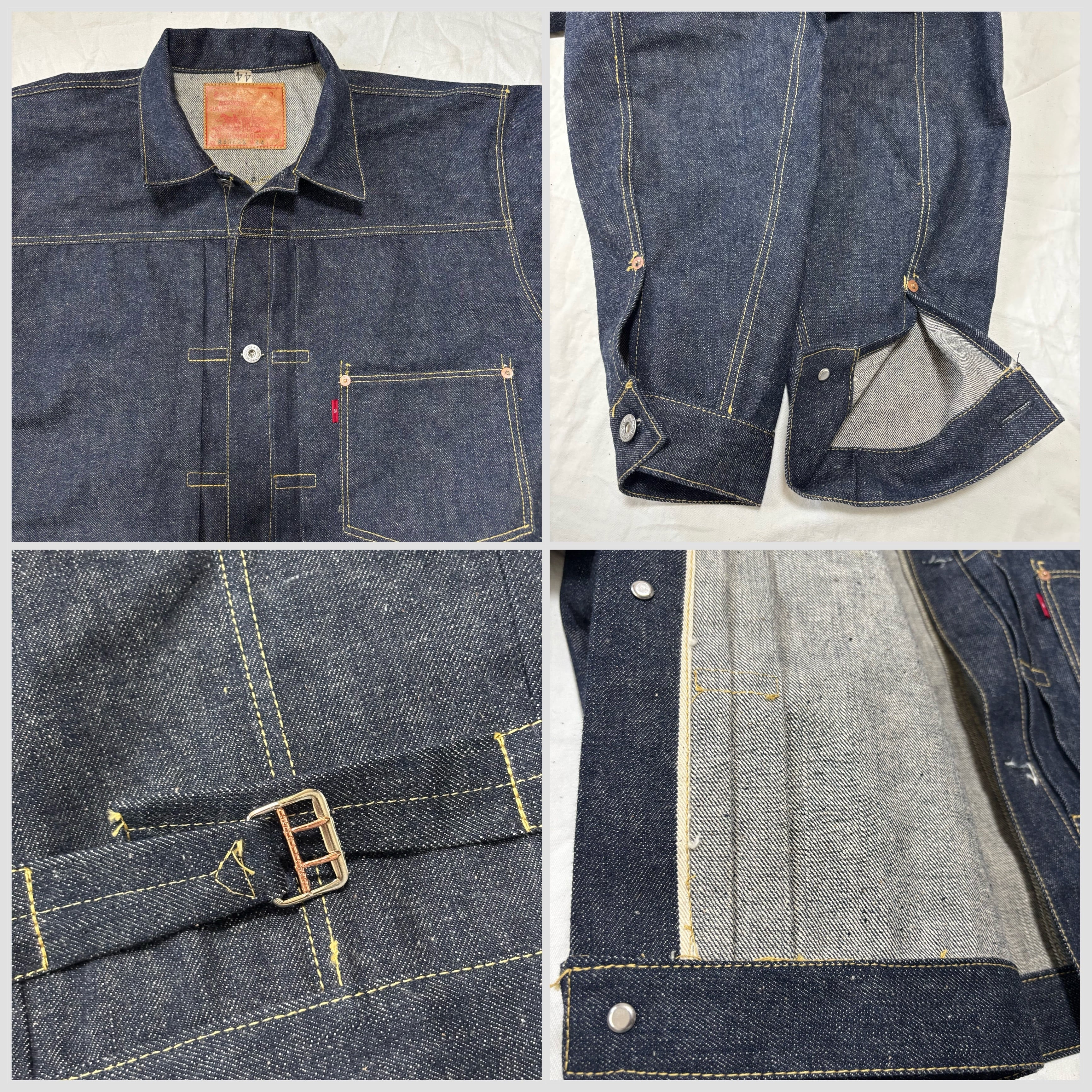 ハンドメイド インディゴ デニム 44 L 大戦モデル Tバック ジージャン