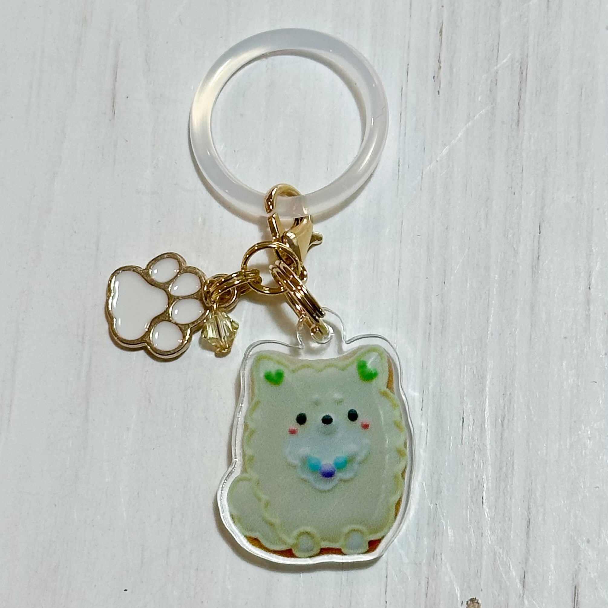 Happyな苺オリジナルめじるしチャーム ポメラニアンクリーム | わんこ