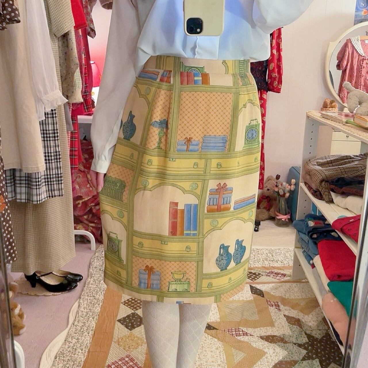 book shelf semi tight skirt