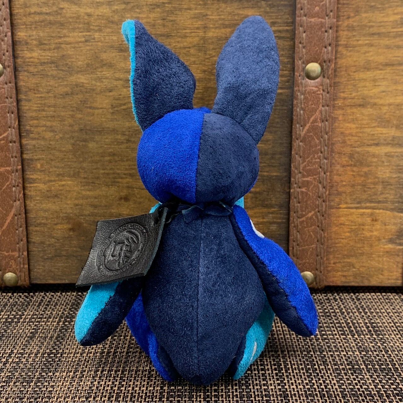 ピッグスウェードベルラビ★端革を使ってアップサイクル「ベルズラビット」写真の1点販売です　カラフルブルー系