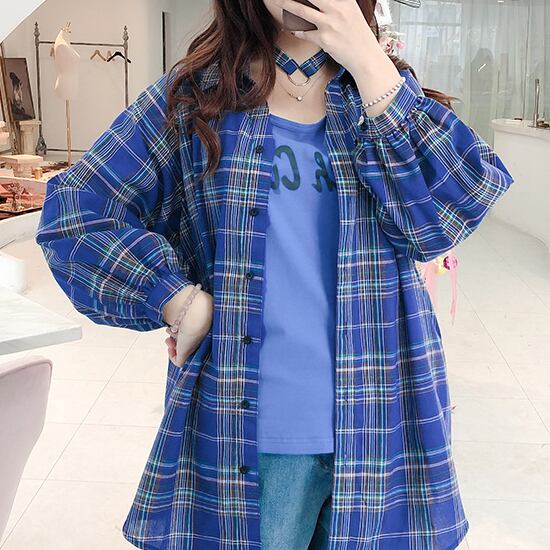 8/29まで値下げPeakチェック柄長袖リバーシブル上下セット 楽天市場】新色追加 チェック柄 シャツ チェックシャツ 長袖