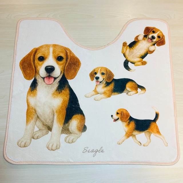 Jubileeもこもこ起毛 トイレマット ビーグル