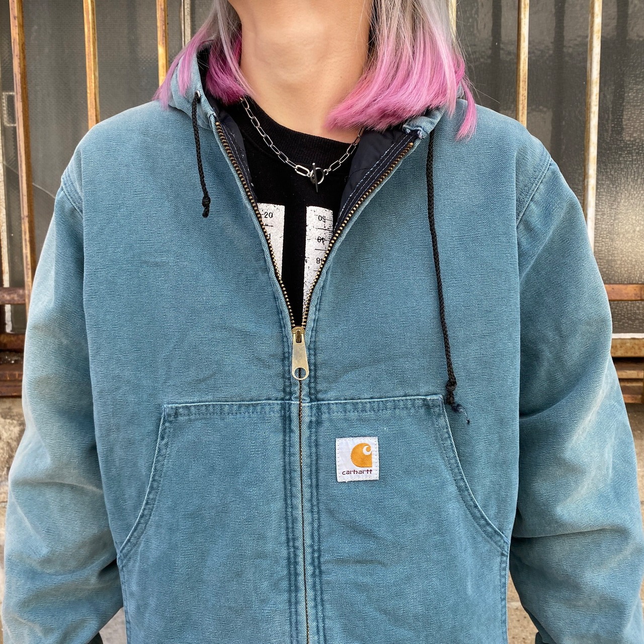 80年代 Carhartt カーハート ダック地 アクティブジャケット ボーイズL 