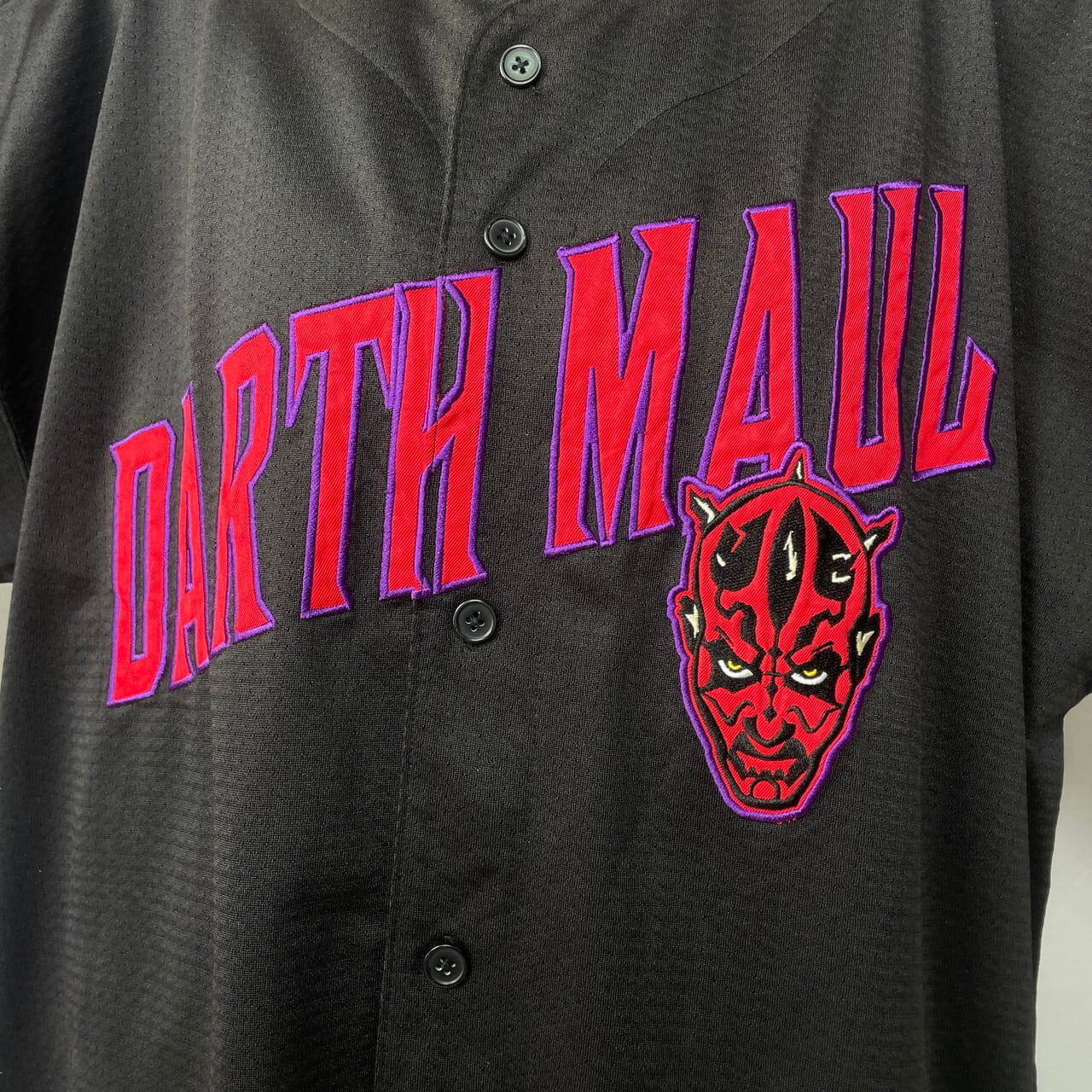 90年代 STAR WARS DARTH MAUL スターウォーズ ダースモール メッシュ ベースボールシャツ メンズ2XL