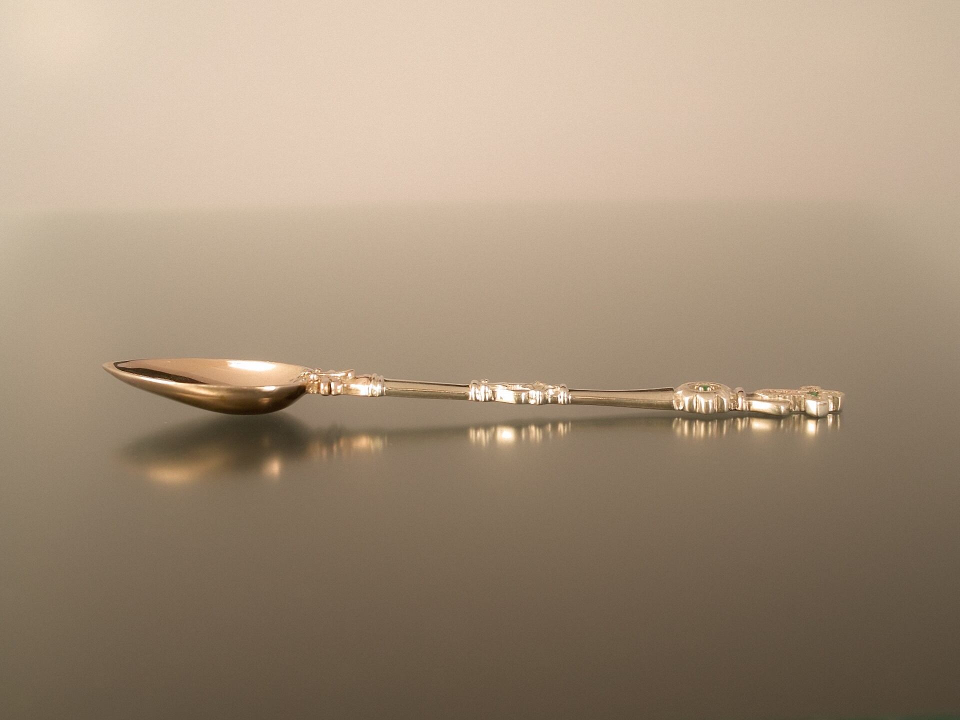 inGod jewels 珈琲スプーン 『クロスハートフラワー』 シルバー製