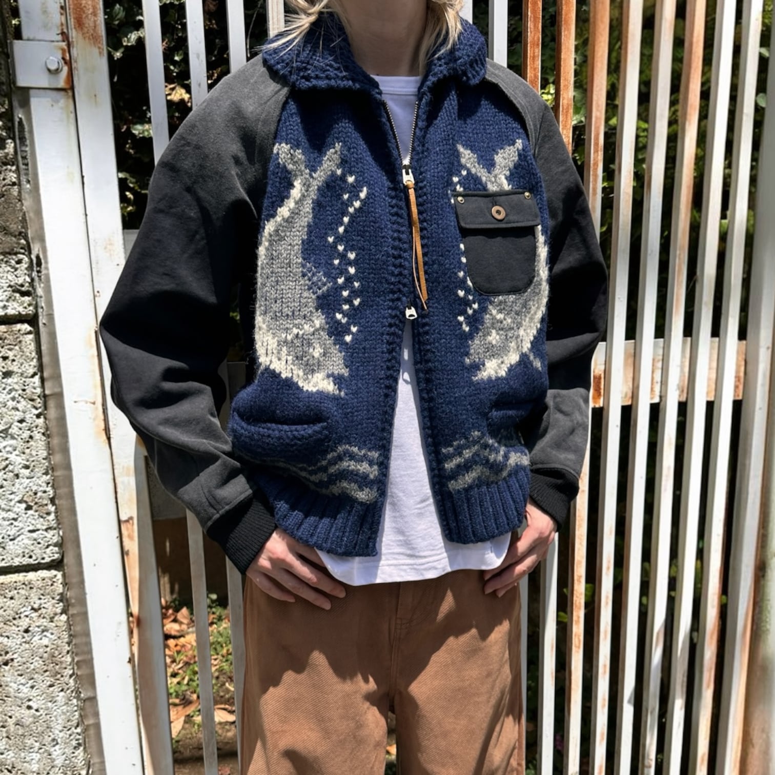 KHOKI  [COMBINATION COWICHAN SWEATER]