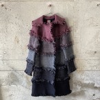 Fringe thick knit coat