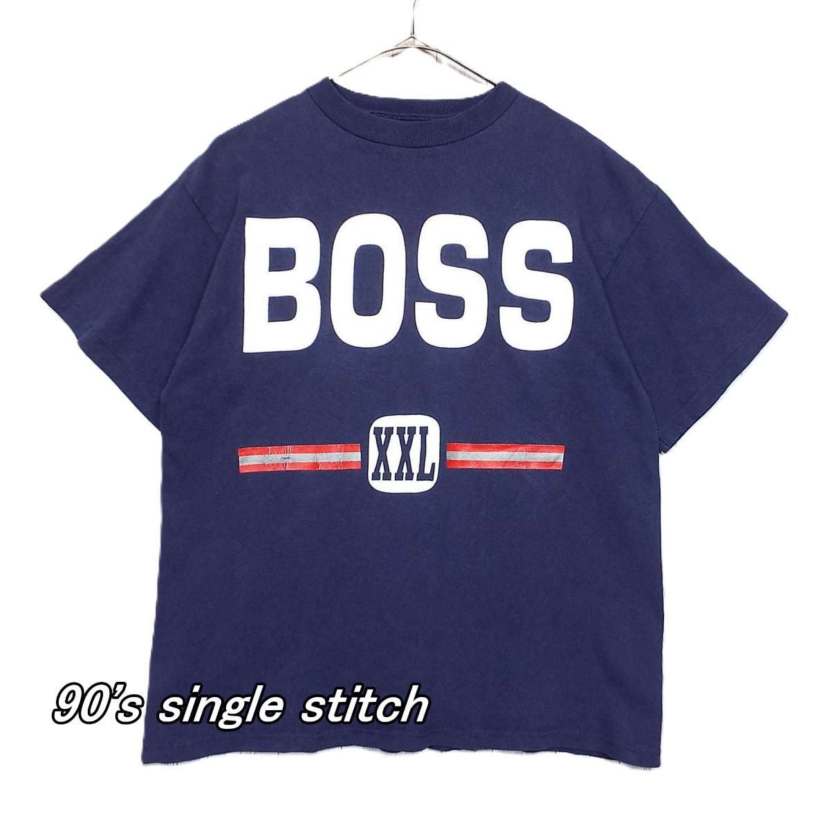 シングルステッチ】UNKNOWN 1990年代 BOSS XXL ビッグプリント 半袖T