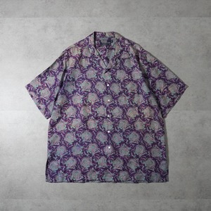 90s Polo by Ralph Lauren Silk open-collar shirt "made in USA"  Purple Paisley [L] 古着