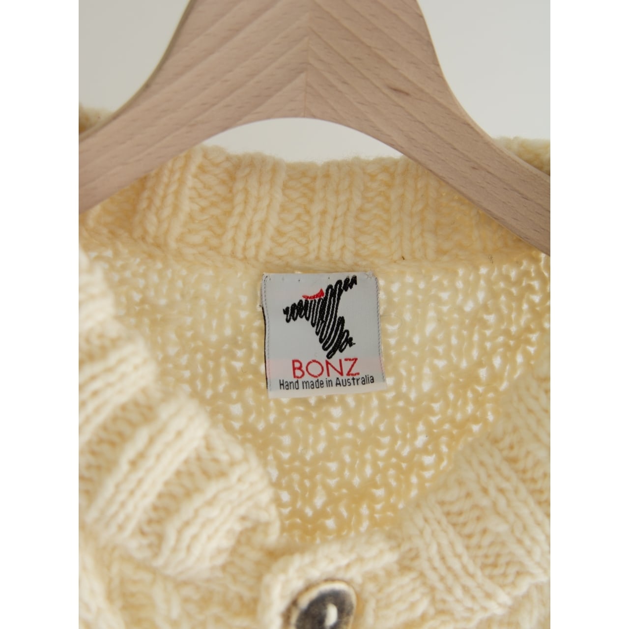 【BONZ】Made in Australia Wool Alan Knit Cardigan(オーストラリア製 ウール アランニットカーディガン セーター)