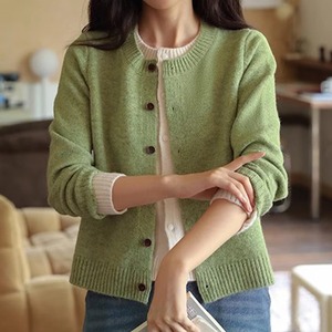 レイヤード風ニットカーディガン W01008