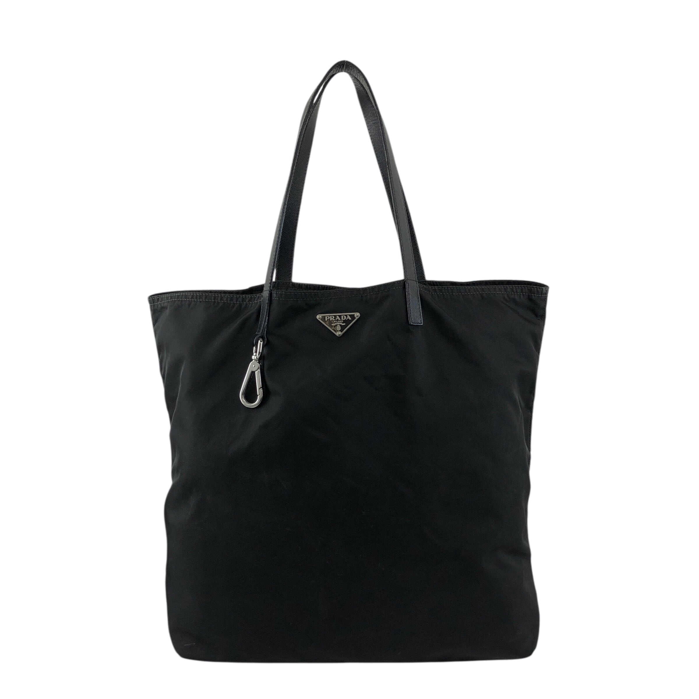 プラダ★★PRADA ブラック トートバッグ ナイロン トライアングルロゴ PRADA プラダ トートバッグ ブラック トライアングルロゴ ナイロン