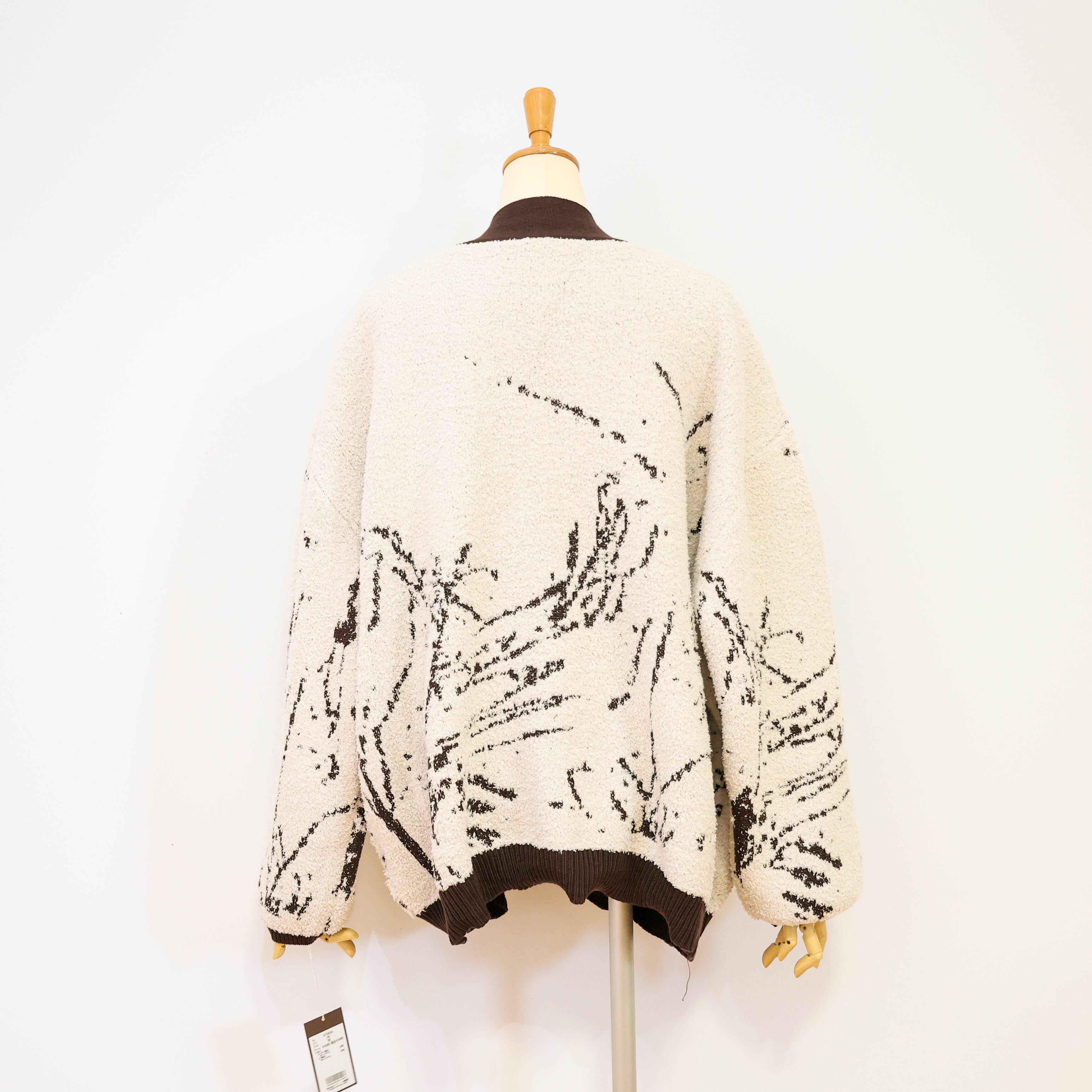 ayane(アヤン) 875834】ニットジャガードモフモフカーディガン