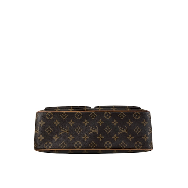 LOUIS VUITTON ルイヴィトン モノグラム ショルダーバッグ ブラウン PVC レザー セミショルダーバッグ ヴィバ・シテ MM M51164 vintage ヴィンテージ オールド w5ixn2