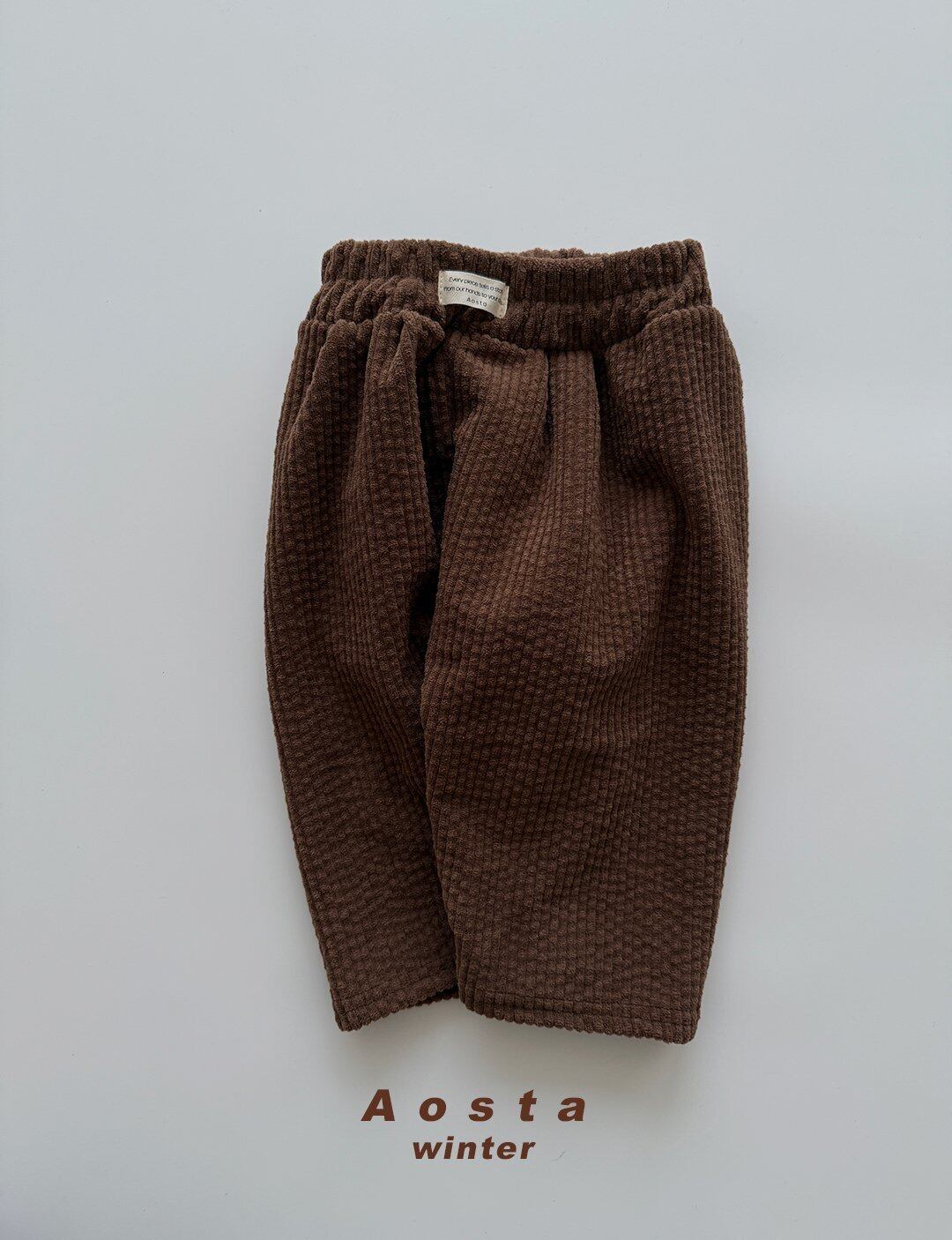 予約販売 【Aosta】 ルイスパンツ/ブラウン(70–110cm)2025冬