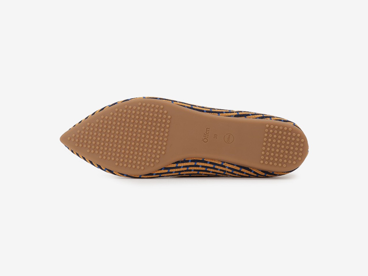 pointed-TILE / NAVY & CAMEL