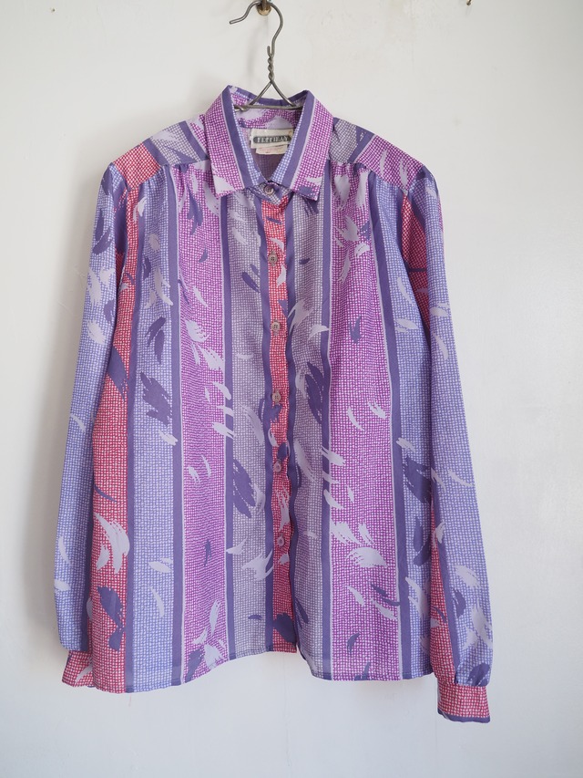 ~1980’s CANADA Abstract Pattern Polyester Shirt