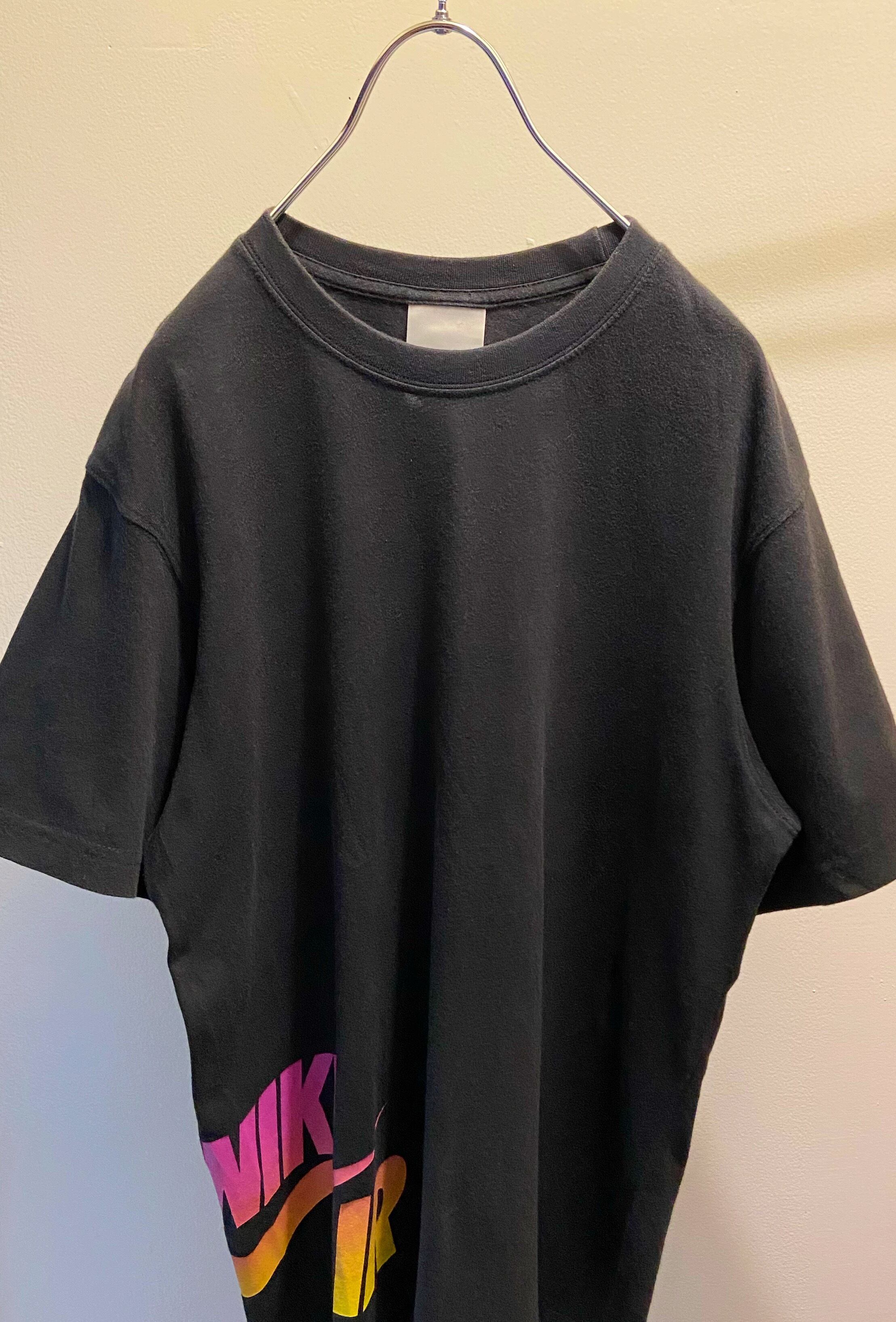 古着 NIKE AIR/ナイキエアー Tシャツ デカロゴ 半袖 ブラック