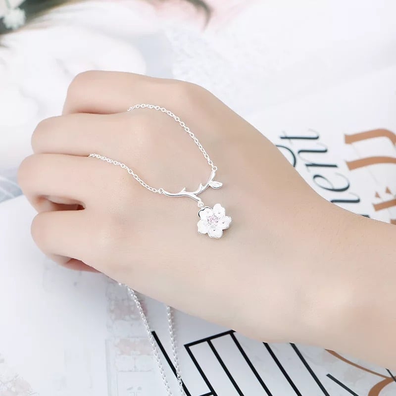 桜の花モチーフ シルバーアクセサリー 4点セット | Nojifun 桜の花モチーフ シルバーアクセサリー 4点セット | Nojifun
