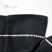 社交ダンス 衣装 ズボン ブラック系 チャコット Chacott パンツ ボトムス シンプル ラインストーン レッスン 練習 キラキラ 日本製 上品 ファスナー シルバー系