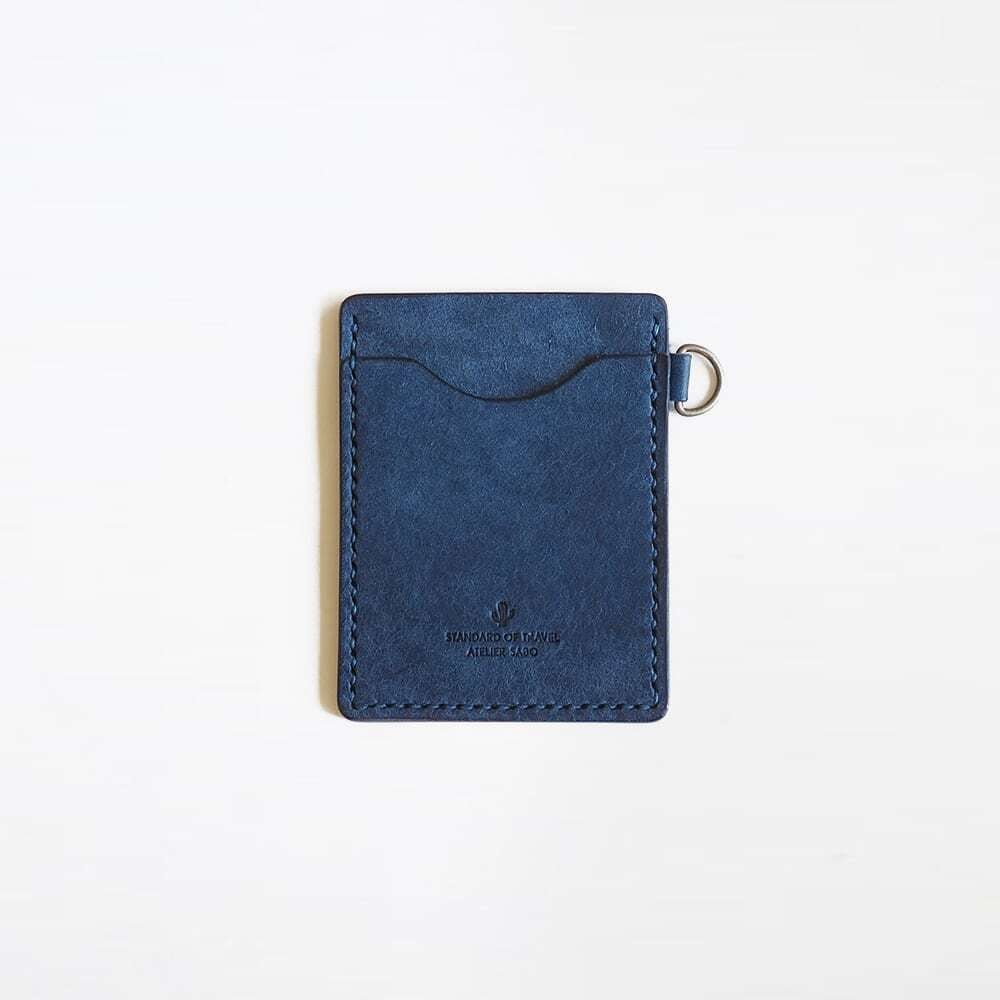 入れたまま使える ICカードケース【ブルー】定期入れ（残り1点