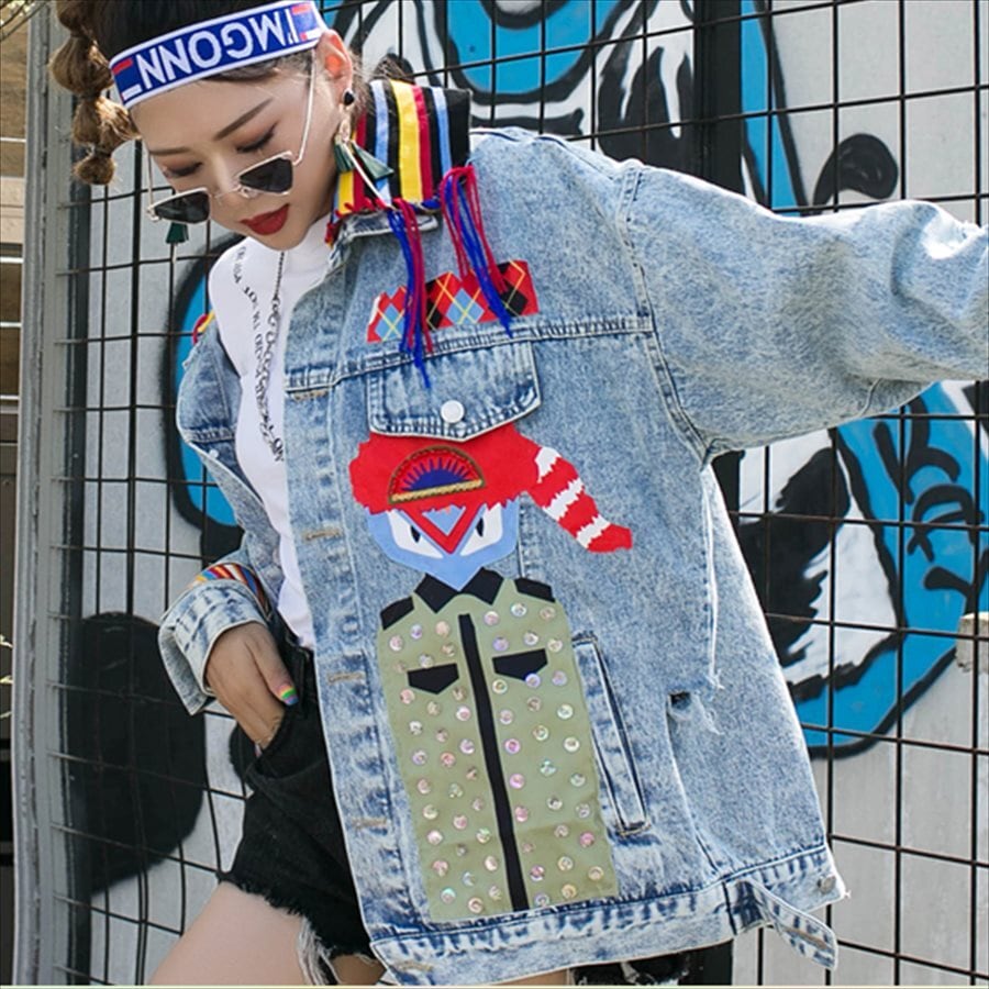 送料無料】 デニムジャケット 長袖 カジュアル系 フェミニン 大人