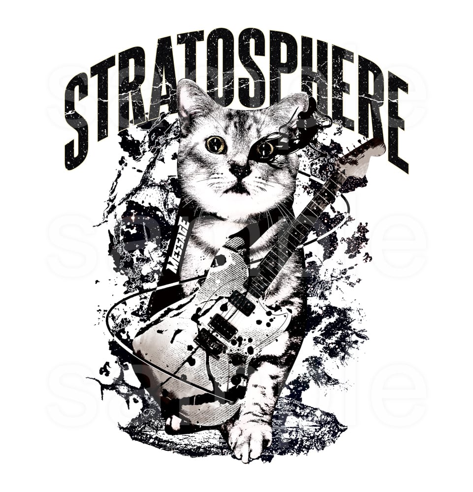 ねこ音楽Tシャツ「STRATOSPHERE」 | オリジナルTシャツショップ｢MessagE｣
