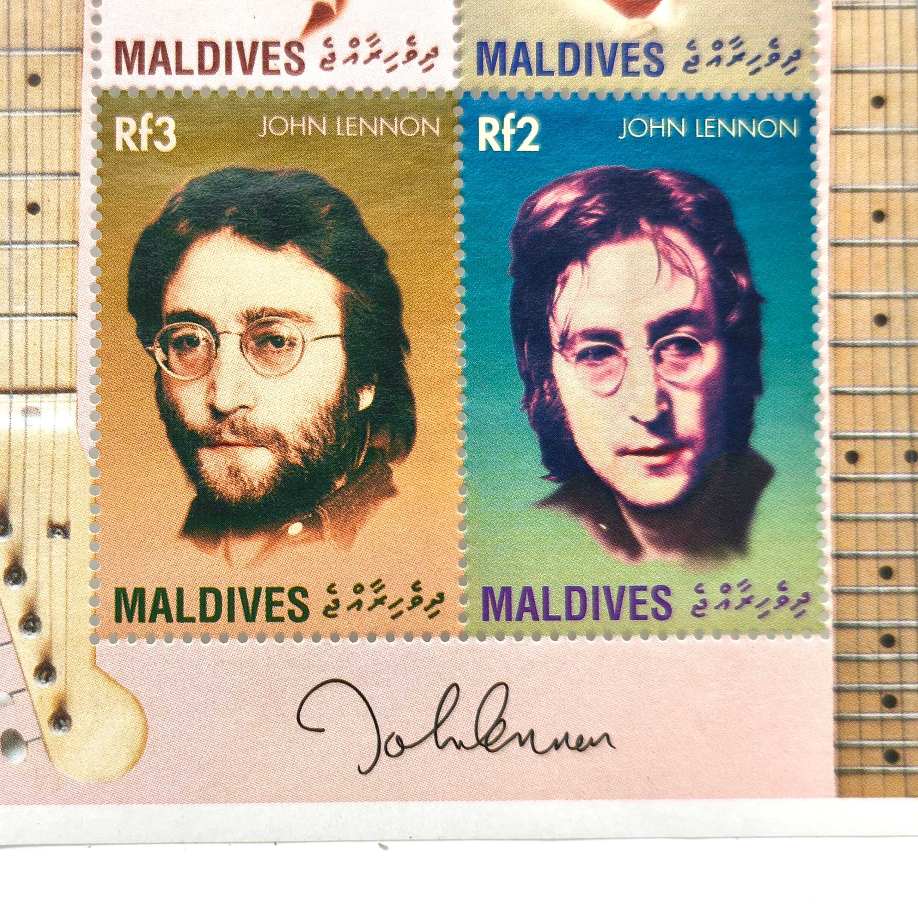Beatles(ビートルズ)・ジョンレノン・モルディブ・切手・No.250416-31