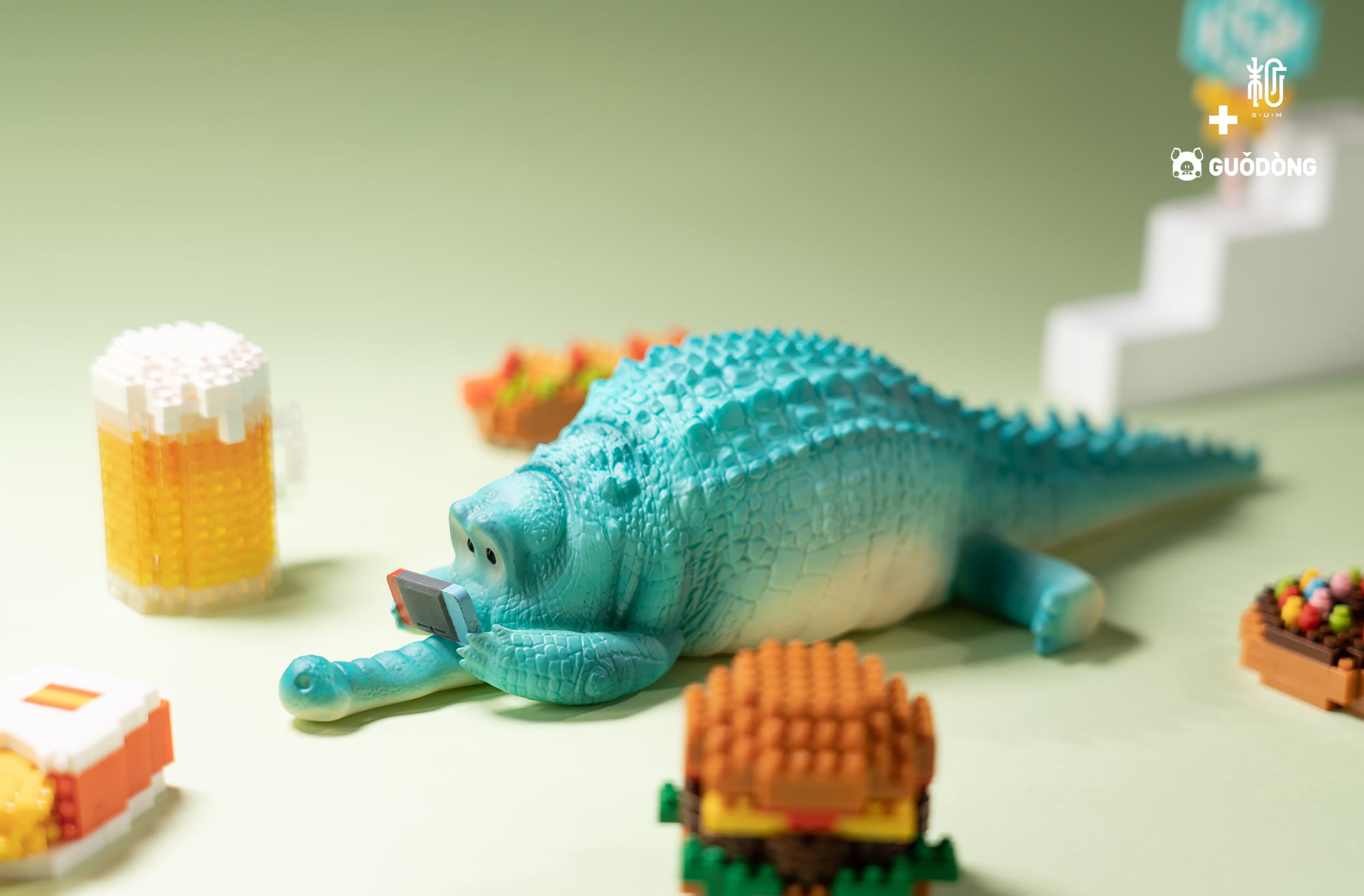 Lazy animals ワニII (ダーククリーン)｜guodong | sumart